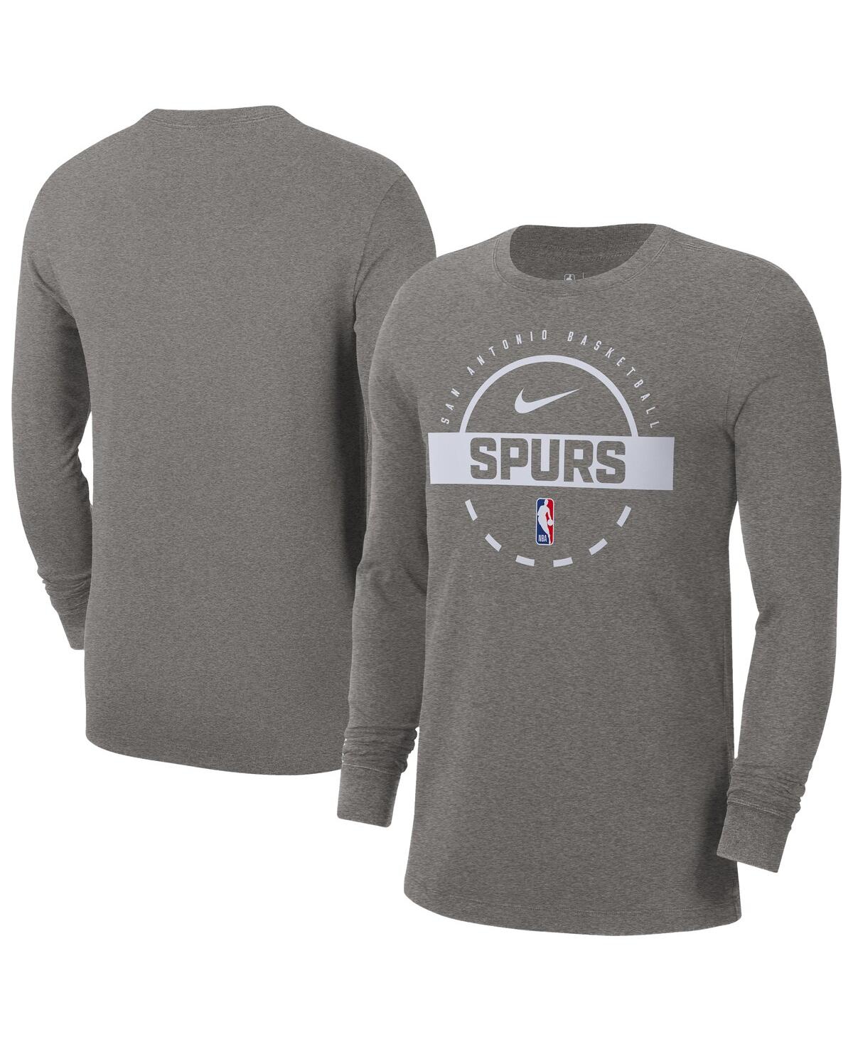 Nike San Antonio Spurs  Men's Nba Practice Long-sleeve T-shirt In Gray