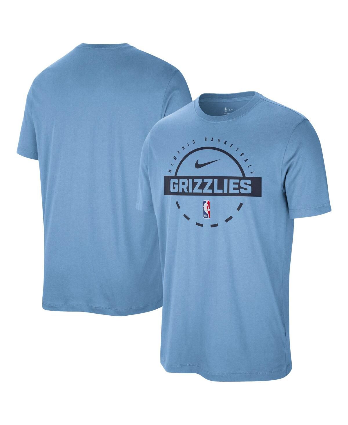 Мужская светло-голубая тренировочная футболка Memphis Grizzlies Authentic