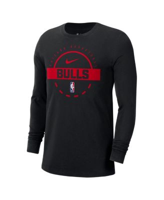 Men's Black Chicago Bulls Authentic Long Sleeve Practice T-Shirt