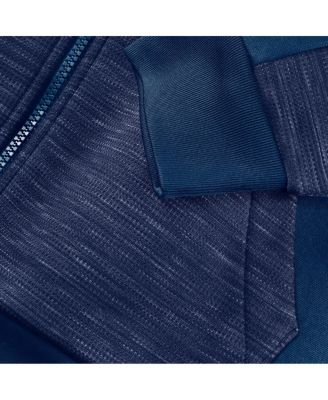 Men's Navy Chicago Bears Checkdown Pass Full-Zip Hoodie