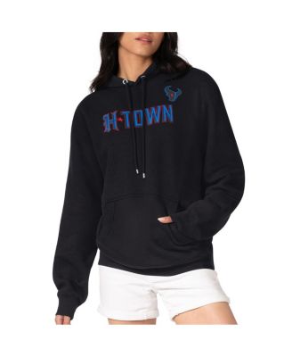 G-III 4Her by Carl Banks - Women's Black Houston Texans H-Town Fleece Pullover Hoodie