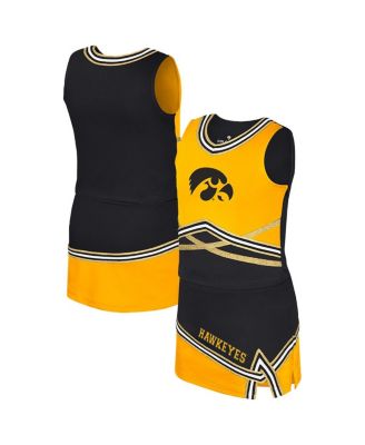 Colosseum - Big Girls Black Iowa Hawkeyes Lollipop Park Cheer Two-Piece Set