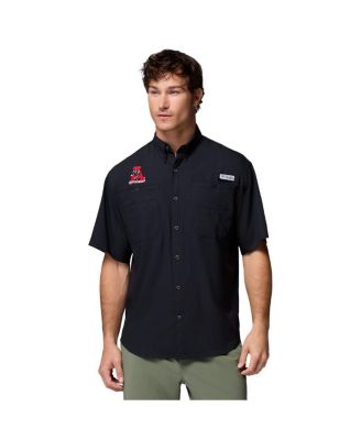 Columbia - Men's Black Alabama Crimson Tide Tamiami Omni-Shade Button-Down Shirt