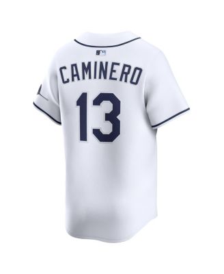 Men's Junior Caminero White Tampa Bay Rays Home Limited Jersey