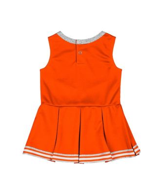 Girls Baby Boys and Girls Orange Miami Hurricanes Lollipop Park Cheer Dress