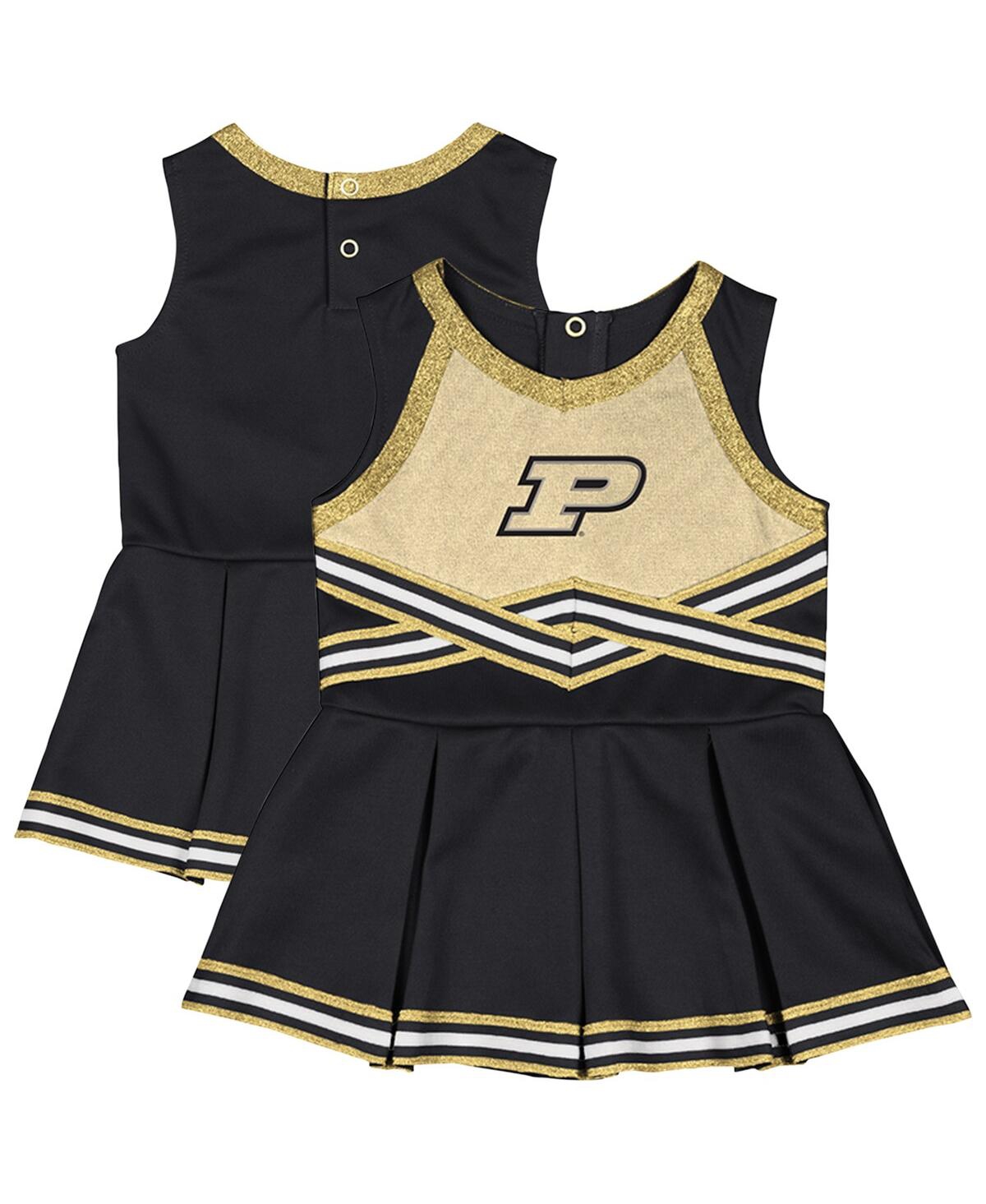 Colosseum Girls Baby Boys and Girls Black Purdue Boilermakers Lollipop Park Cheer Dress