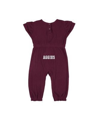 Baby Boys and Girls Maroon Texas A&M Aggies Beautopia Waffle Knit Romper