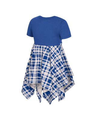 Girls Toddler Royal Kentucky Wildcats Marceline Plaid Dress