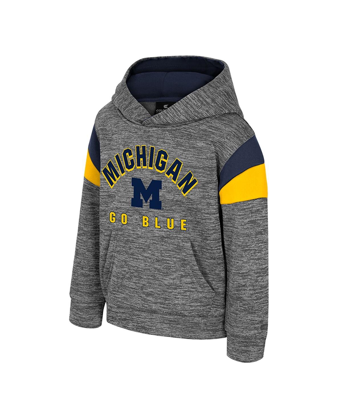 Colosseum Toddler Gray Michigan Wolverines Wizard City Hoodie In Gray