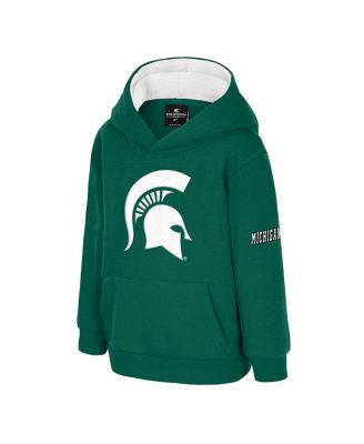 Toddler Green Michigan State Spartans Big Logo Volume Fleece Pullover Hoodie