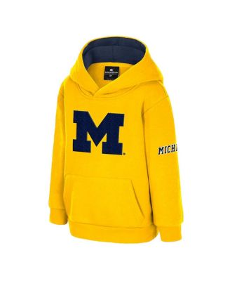 Toddler Maize Michigan Wolverines Big Logo Volume Fleece Pullover Hoodie