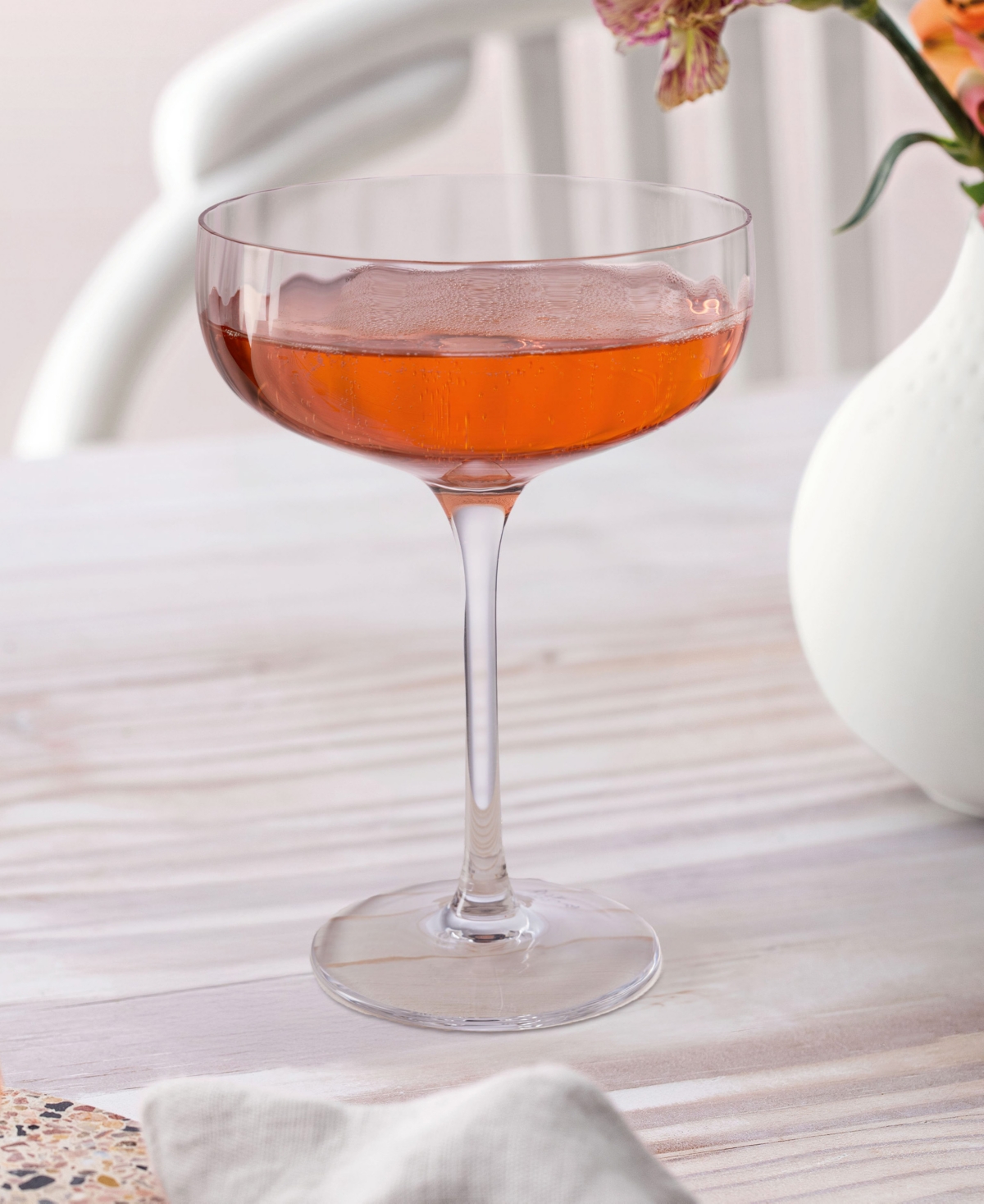 Villeroy & Boch Villeroy Boch Rose Garden Coupe Champagne Glasses, Set Of 4 In Transparent