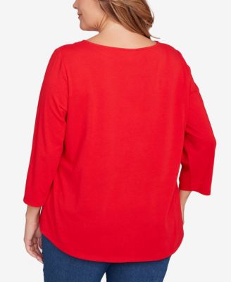 Plus Size Happy Howlidays Knit Top