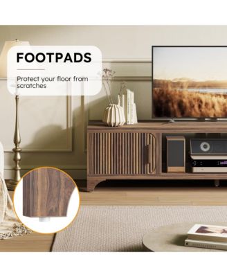 70-Inch Modern TV Stand Mid-Century Entertainment Center with Storage for 65"/75" TVs