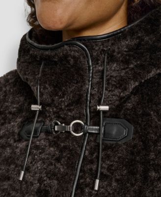 Plus Size Hooded Toggle Coat