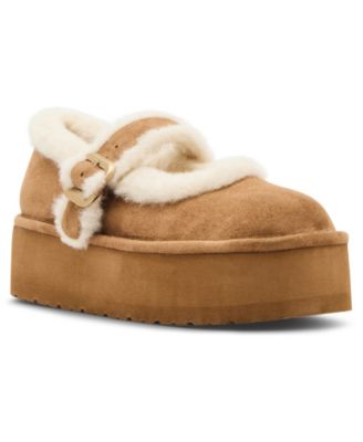 Madden Girl - Women's Elena Cozy Platform Mary Jane Flat Shoes