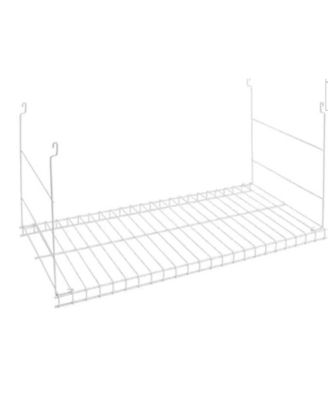 24 In Universal Closet Steel Wire Added Storage Hanging Shelf, White
