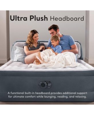 Dura-Beam Deluxe Ultra Plush Headboard Queen Mattress with Built-In Pump