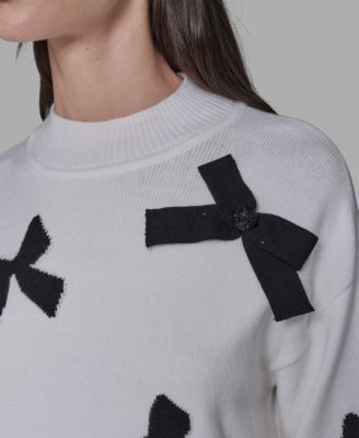 Women’s All-Over Bow Appliqu&eacute; Sweater