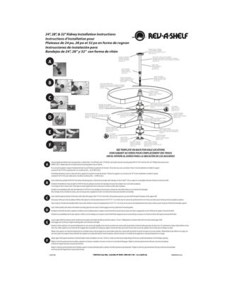 3472 32" Polymer Kidney 2-Shelf Lazy Susan (Certified Refurbished)