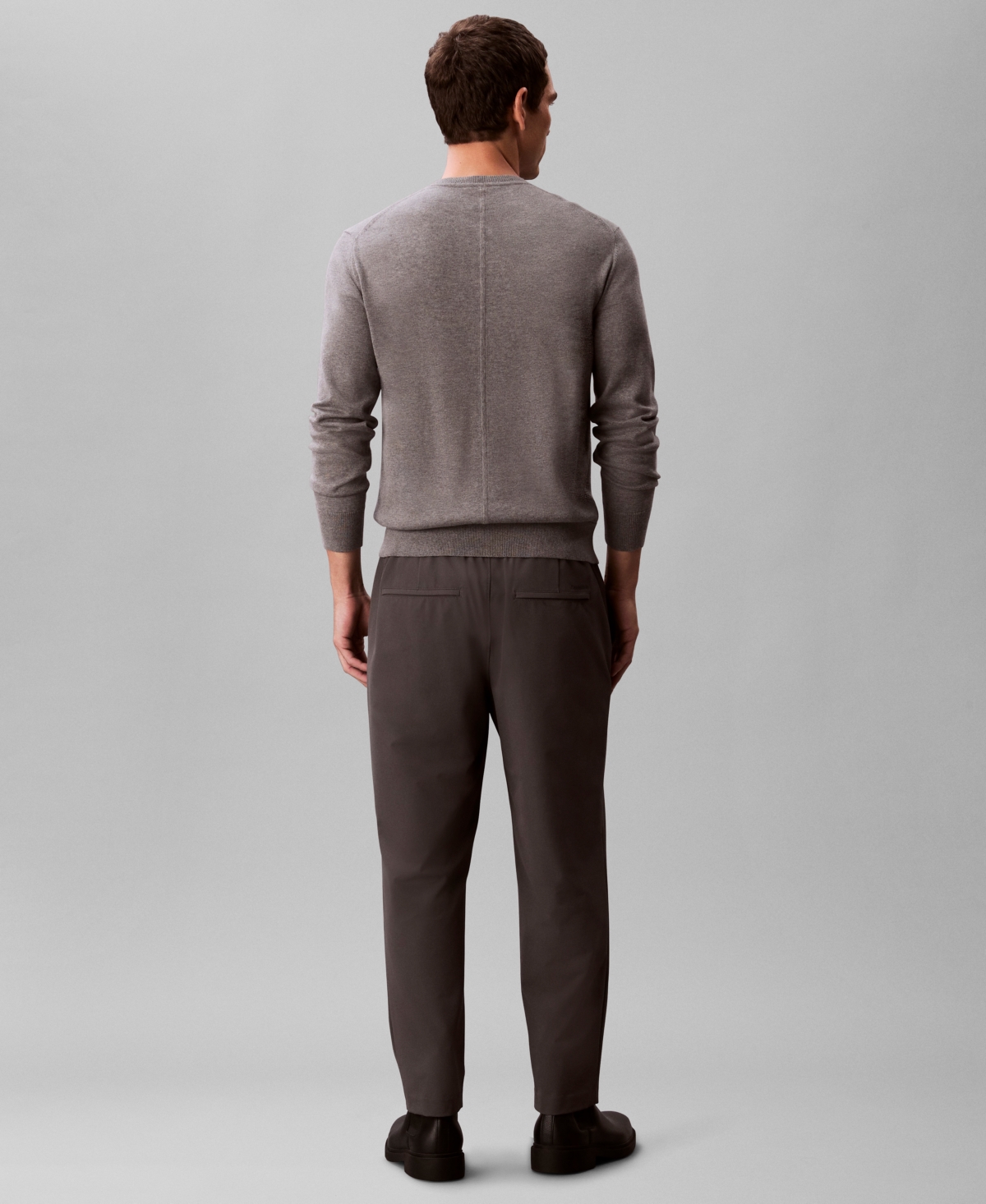 Calvin Klein Men's Regular Fit Elastic Jogger Pants In Gray