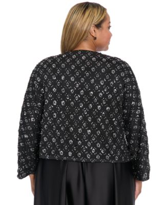 Plus Size Jewel Neck Jacket