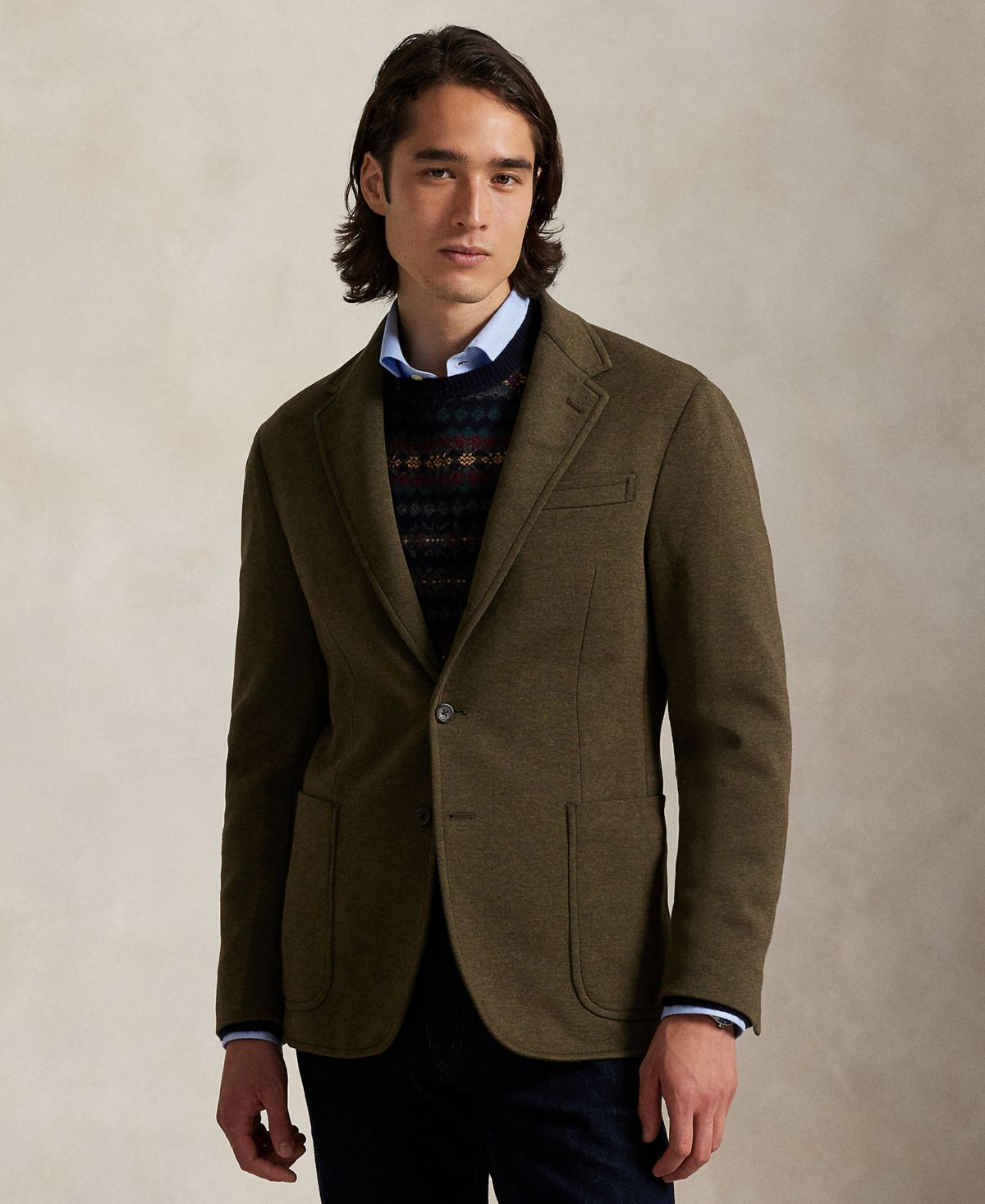 Мужская спортивная куртка из двойной вязки