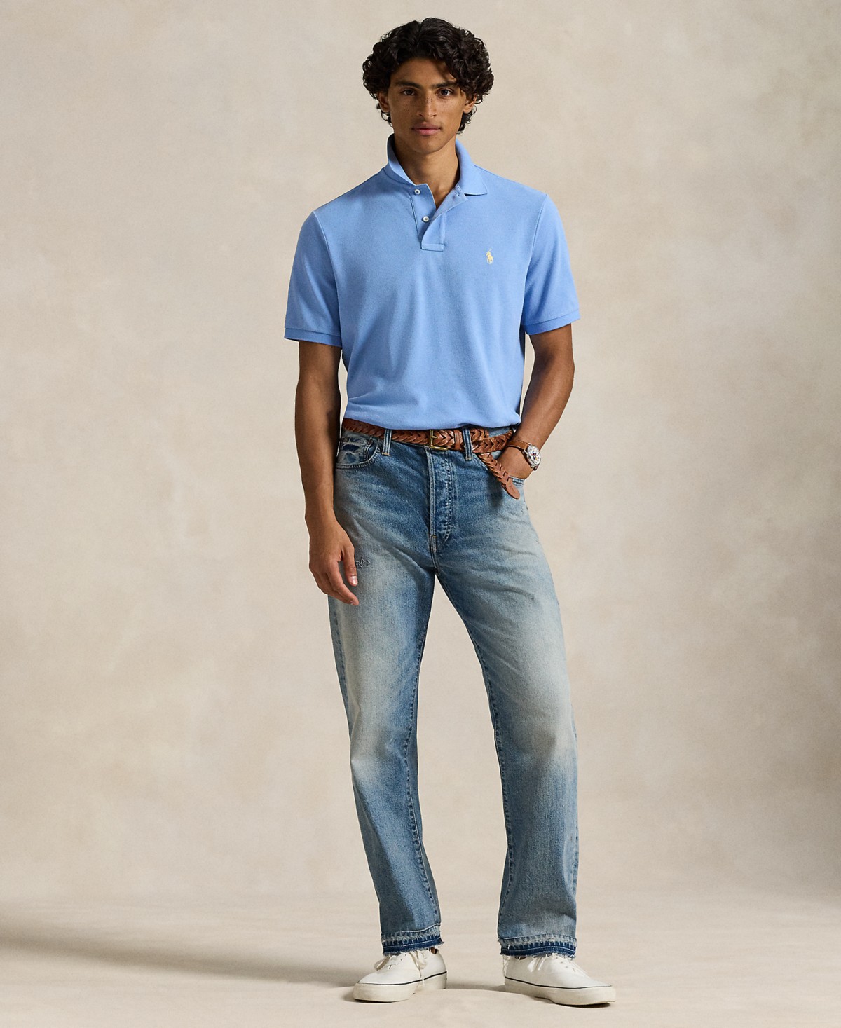 Мужские Polo Ralph Lauren Men's Classic-Fit Cotton Polo Shirt — фото 5