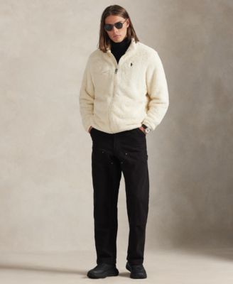 Men's Long Sleeve Curly Pile Fleece Jacket