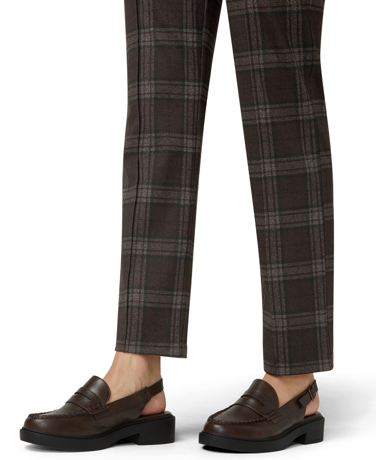 Hue Women's Plaid Pattern Trouser Pants In Brown