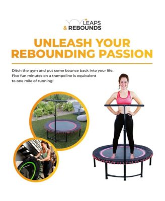 40" Adjustable Stability Bar with 40" Fitness Trampoline, Blue