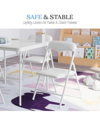 Kids 5 Piece Folding Table And Chair Set - Kids Activity Table Set