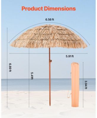 Outdoor Tiki Thatched Umbrella for Patio, Pool, and Garden Shade