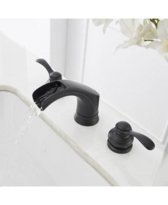 Pop-up Drain Assembly in Spot Resist 8 in. Waterfall Widespread 2-Handle Bathroom Faucet