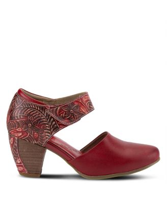 Spring Step Toolie Mary Jane Pump with Hand-Painted Vamp