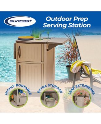 DCP2000 Portable Outdoor Patio Prep Serving Station Table and Cabinet