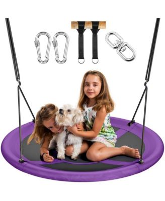 43" Saucer Swing (Kids & Adults): 700lbs Capacity, Waterproof, Adjustable Hanging Straps – Backyard/Indoor/Outdoor.