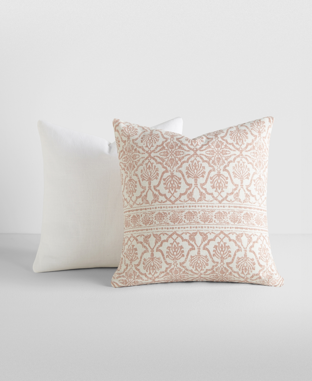 Ienjoy Home Cotton Slub 2-pack Decor Pillows, 20" X 20" In Pink