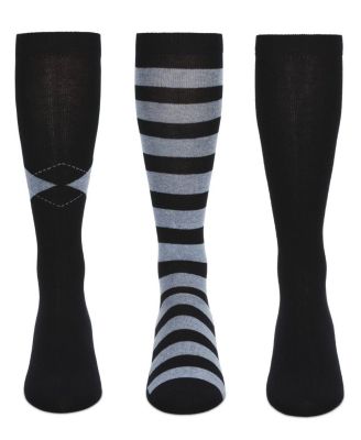 Big Girls 3 Pair Pack Soft Stripe Knee High Socks