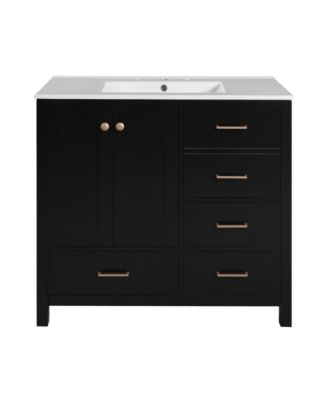 Bathroom Vanity Ceramic Sink - Black