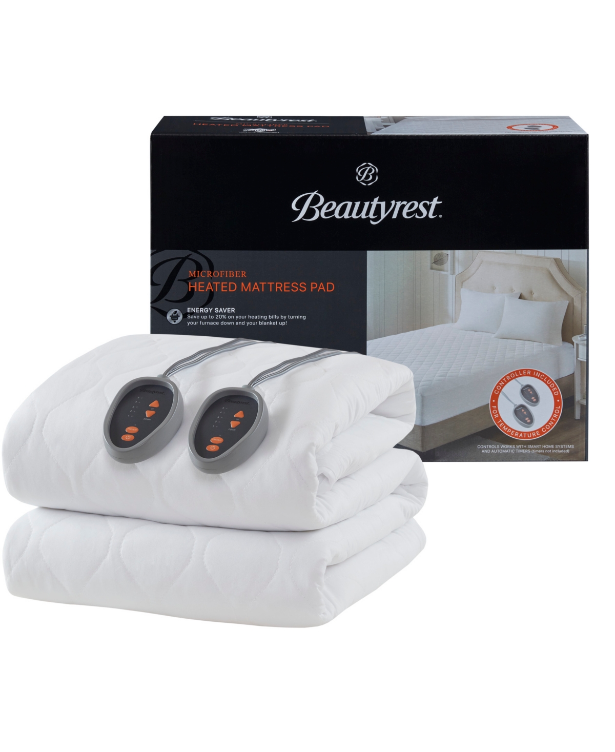 Beautyrest Secure Comfort Electric 3M-Scotchgard Mattress Pad