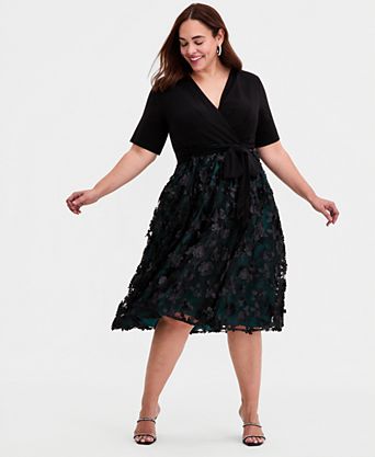 lace sequin fit and flare dress AMIYA Lace Up Back Pattern Sequin Gown main image 1