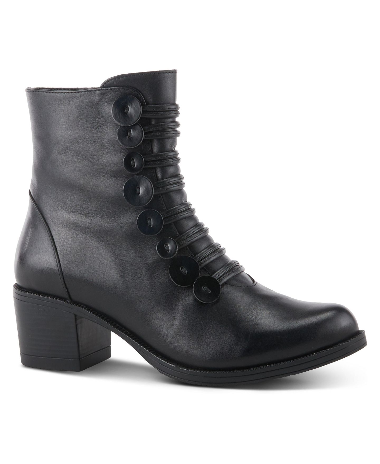 Женские ботинки Spring Step Garibaldi Booties with Leather Upper, цвет: Чёрный — фото 1