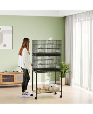 Double Stackable Bird Cage on Wheels w/ Sd for Canaries