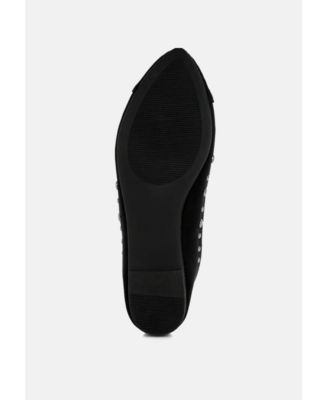 Olesia Stud Emebllished Ballet Flats Women