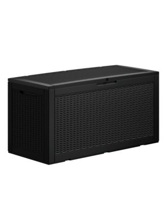 - 100 Gallon Water Resistant Resin Lockable Deck Box