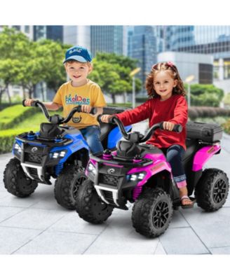 6V Kids Ride On ATV w/ Music & Spray Function USB Port Storage Box Toy Car