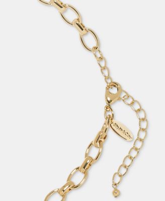 Disc & Imitation Pearl Statement Necklace, 18" + 3" extender, Macy's Exclusive