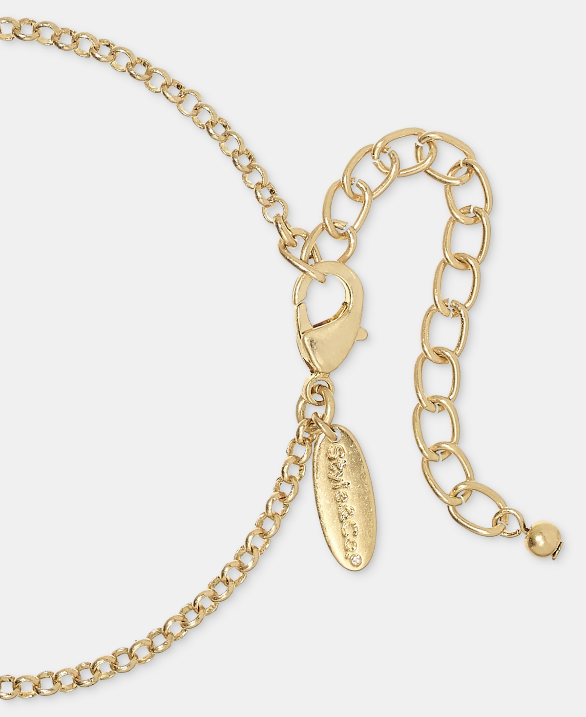 Style & Co Layered Structured Collar Necklace, 18" + 3" Extender, Macy's Exclusive In Gold