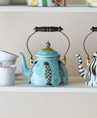 Penguin Parade Enameled 2-Quart Tea Kettle